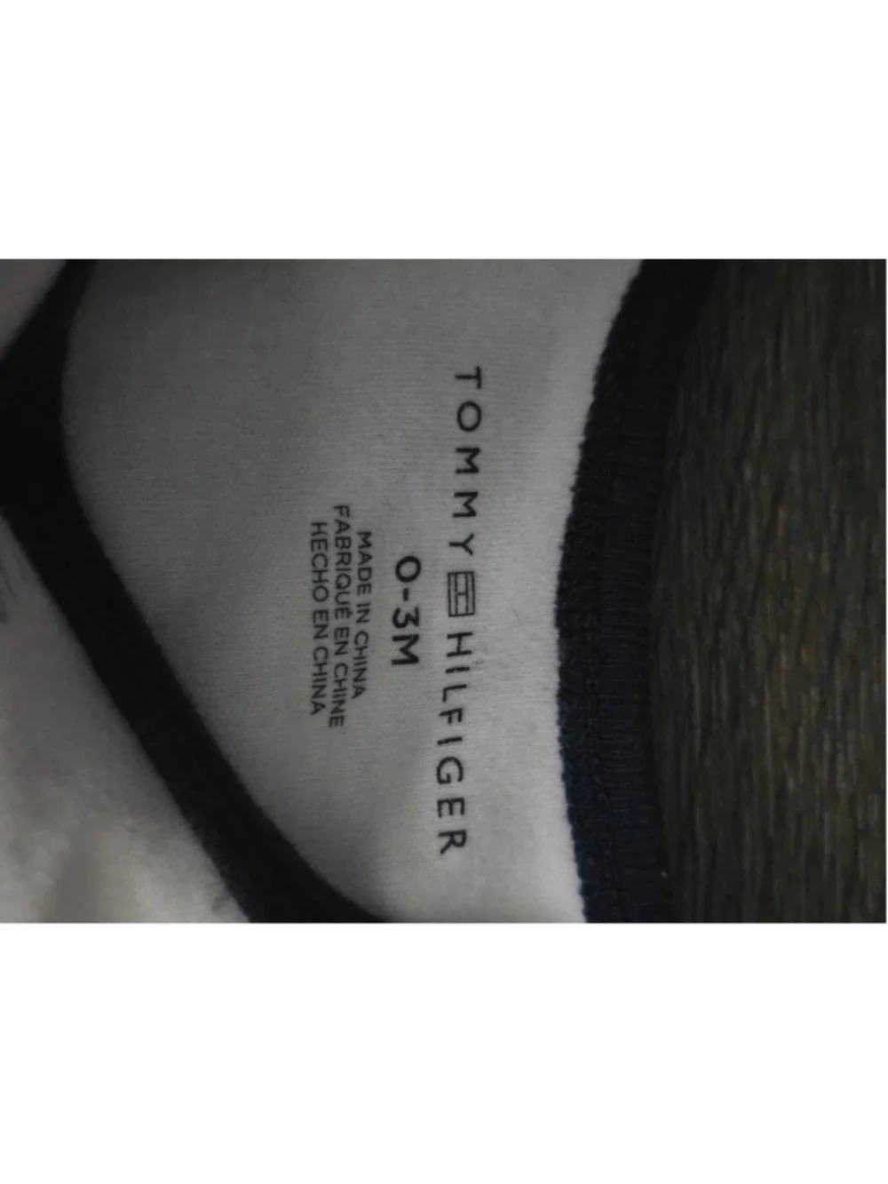 Baby Tommy Hilfiger‎ White Navy Blue Footie 0-3 Months